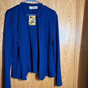 Hybrid & Company Royal Blue Open Front Jacket